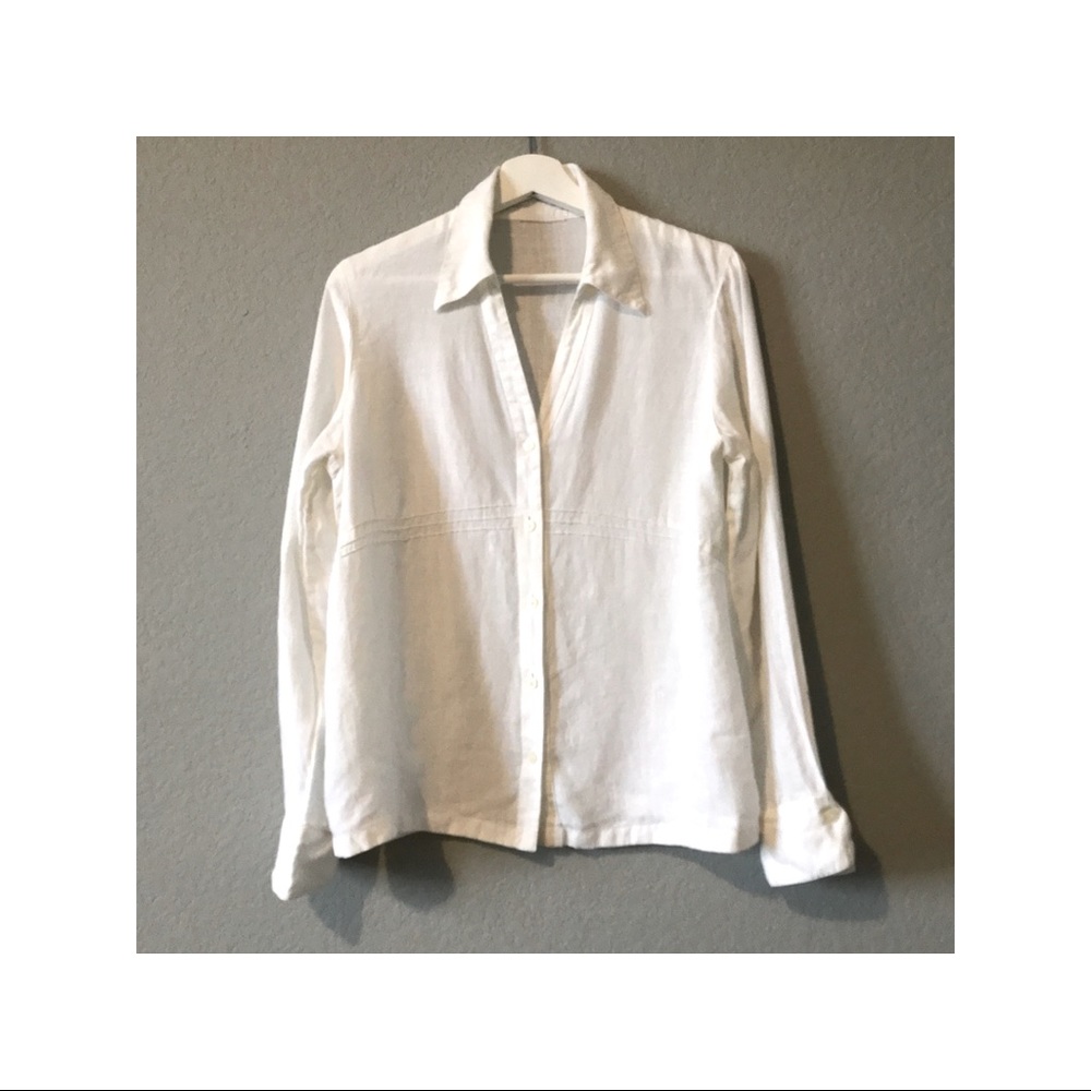 White Linen Blouse